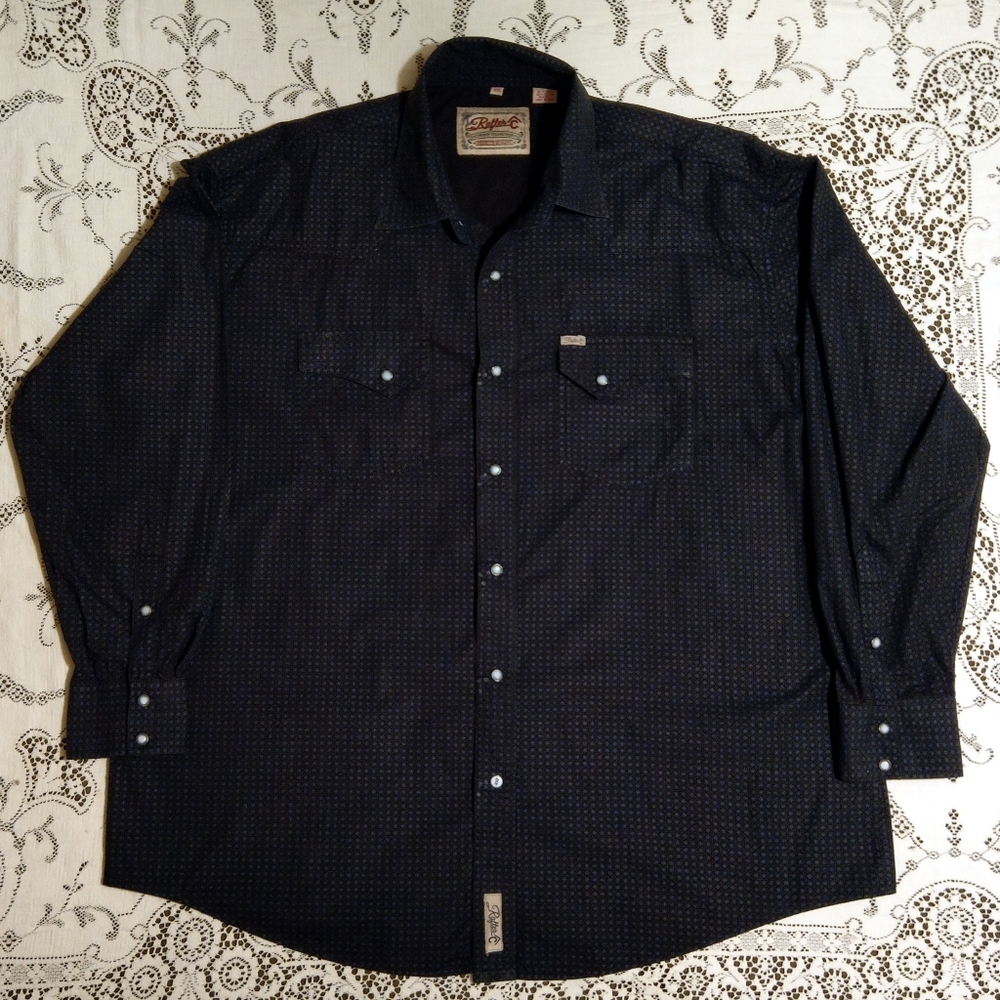 Rafter C Black Western Shirt Size XXL